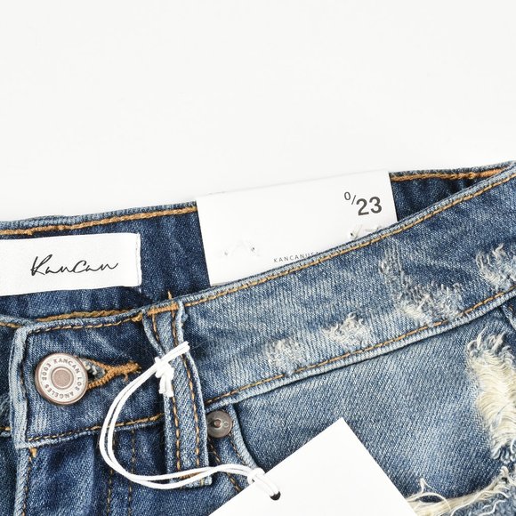 KanCan Gizelle Mid Rise Boyfriend Shorts - Picture 7 of 8